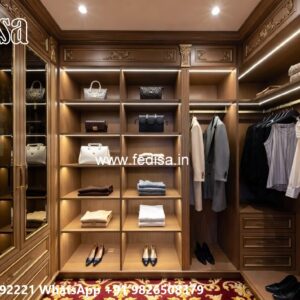 Wooden Wardrobe Design with Classic Elegance No-4245