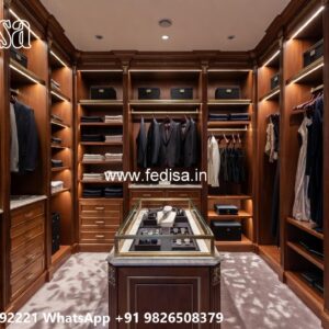 Classic Wardrobe Design with Artistic Carvings No-4247