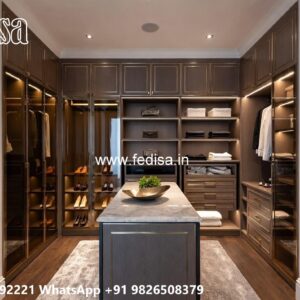 Traditional Wardrobe Design with Custom Features No-4278