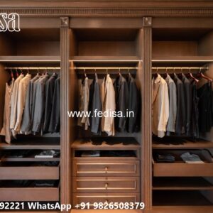 Wooden Wardrobe Design with Vintage Charm No-4293
