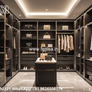 Elegant Bedroom Closet with Wooden Beauty No-4358