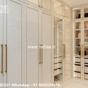 Classic Wardrobe Design with Elegant Shelving No-4365
