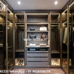 Classic Wardrobe Design with Decorative Mirrors No-4380