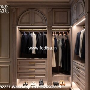 Vintage Closet Design with Premium Wood No-4383