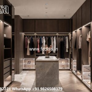 Classic Bedroom Closet with Wooden Texture No-4407