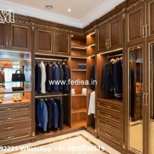 Royal Bedroom Closet with Rich Wood Beauty No-4421