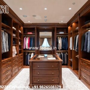 Elegant Wardrobe Design with Decorative Storage No-4441