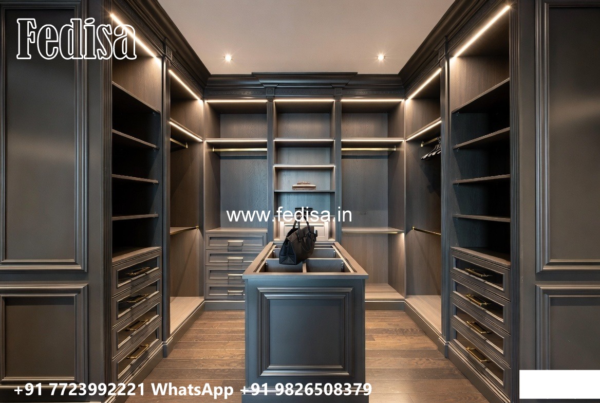 Classic Wardrobe Design with Luxury Mirrors No-4452