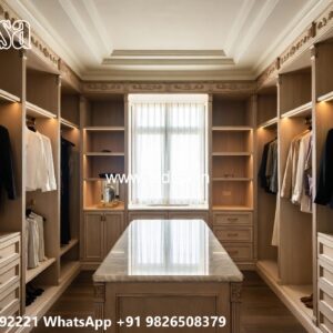 Luxury Wardrobe Design with Artistic Mirrors No-4466