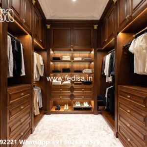 Timeless Wooden Wardrobe with Artistic Finish No-4477