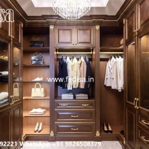 Classic Wardrobe Design with Rich Wooden Appeal No-4479