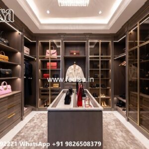 Elegant Bedroom Wardrobe with Decorative Finish No-4487