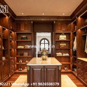 Elegant Wooden Wardrobe Design for Master Bedrooms No-4499