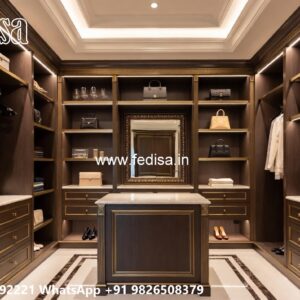 Stylish Wardrobe Design with Smart Storage Solutions No-4504