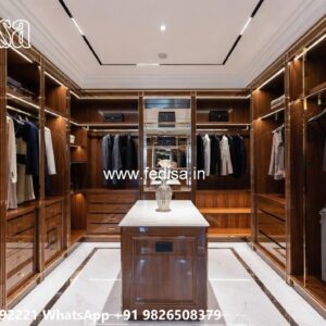 Classic Wooden Wardrobe Design for Elegant Interiors No-4513