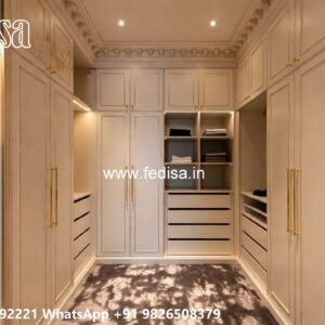 Modern Wardrobe Design with Open Shelving No-4531
