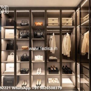 Luxury Wardrobe Design with Glossy Finish No-4537