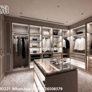 Wooden Wardrobe Design with Elegant Detailing No-4540