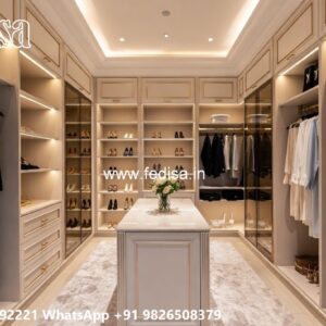 Elegant Wardrobe Design with Mirror Panels No-4569