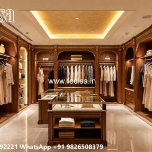 Stylish Wardrobe Design with Wooden Texture No-4582