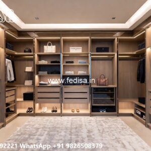 Wardrobe Design with Luxury Wooden Finish No-4620