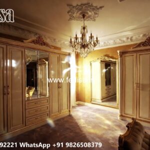 Modern Sliding Wardrobe Design with Mirrors No-4635