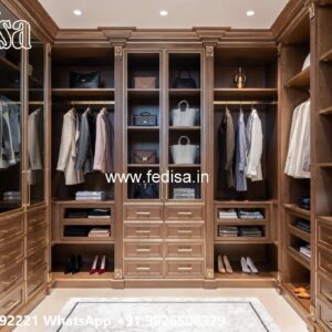 Elegant Wardrobe Design with Rich Texture No-4637