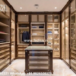 Stylish Wardrobe Design with Mirror Doors No-4657