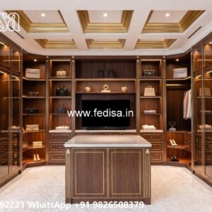 Stylish Wardrobe Design for Spacious Bedrooms No-4669