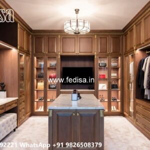 Stylish Wardrobe Design with Decorative Finish No-4685