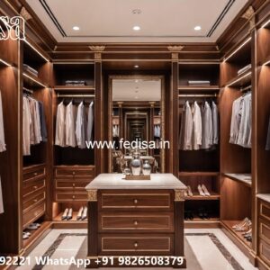 Stylish Wardrobe Design with Sleek Texture No-4714