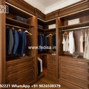 Elegant Wardrobe Design with Decorative Mirrors No-4722
