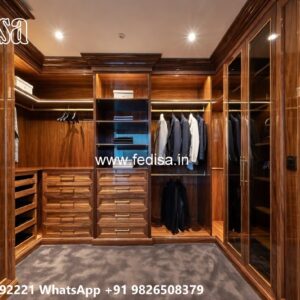 Smart Wardrobe Design with Elegant Storage No-4725