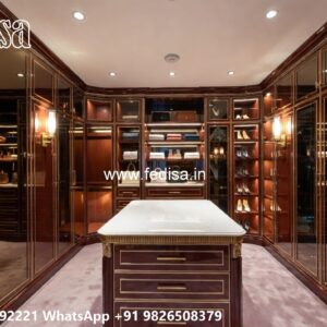 Stylish Wardrobe Design with Premium Wood Finish No-4730