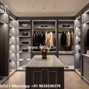 Luxury Wardrobe Design with Contemporary Layout No-4733