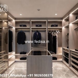 Modern Wardrobe Design with Elegant Shelving No-4757