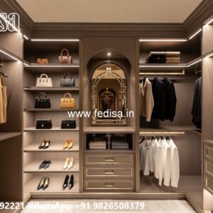 Stylish Wardrobe Design with Custom Features No-4765