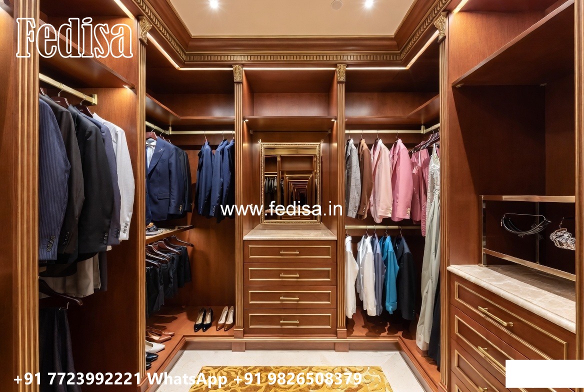 Luxury Bedroom Wardrobe Design with Smart Features No-4773