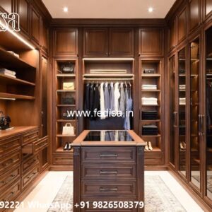 Classic Wardrobe Design with Mirror Doors No-5104