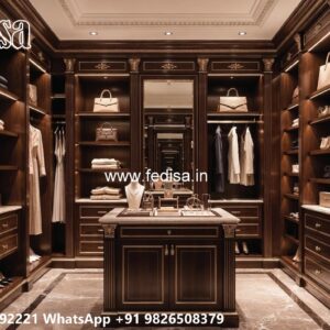 Elegant Master Bedroom Wardrobe Design No-5128