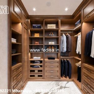 Classic Wardrobe Design with Gold Accents No-5131