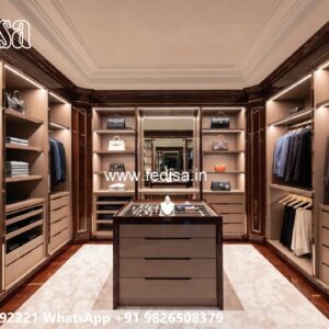 Classic Closet Design with Decorative Mirrors No-5179