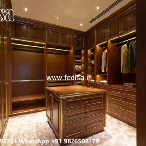 Wooden Wardrobe Design with Vintage Charm No-5192