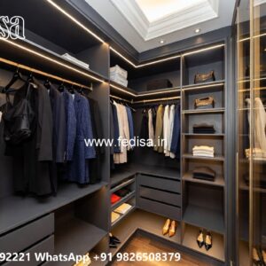 Traditional Wardrobe Design with Elegant Storage No-5219