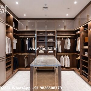 Elegant Bedroom Closet with Wooden Beauty No-5257