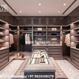 Classic Wardrobe Design with Decorative Mirrors No-5279