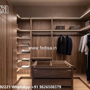 Vintage Closet Design with Premium Wood No-5282