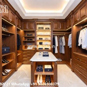Premium Wooden Wardrobe with Decorative Mirrors No-5391