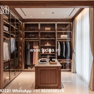 Contemporary Wardrobe Design with Glass Finish No-5400