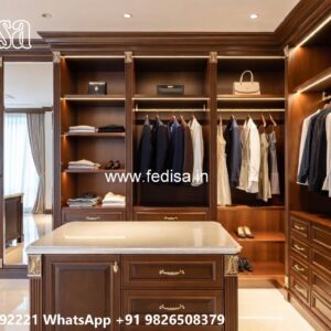 Classic Wooden Wardrobe Design for Elegant Interiors No-5412